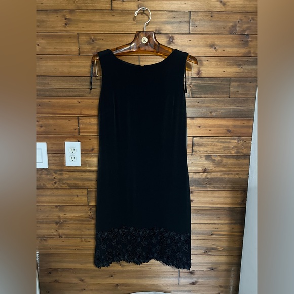 Eliza J Lace Hem Sheath Dress Black size 8 new with tags - Picture 2 of 9